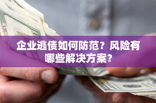 济南企业逃债如何防范？风险有哪些解决方案？