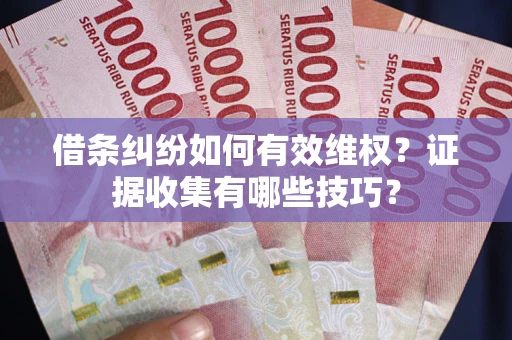 济南借条纠纷如何有效维权？证据收集有哪些技巧？