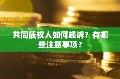 济南共同债权人如何起诉？有哪些注意事项？